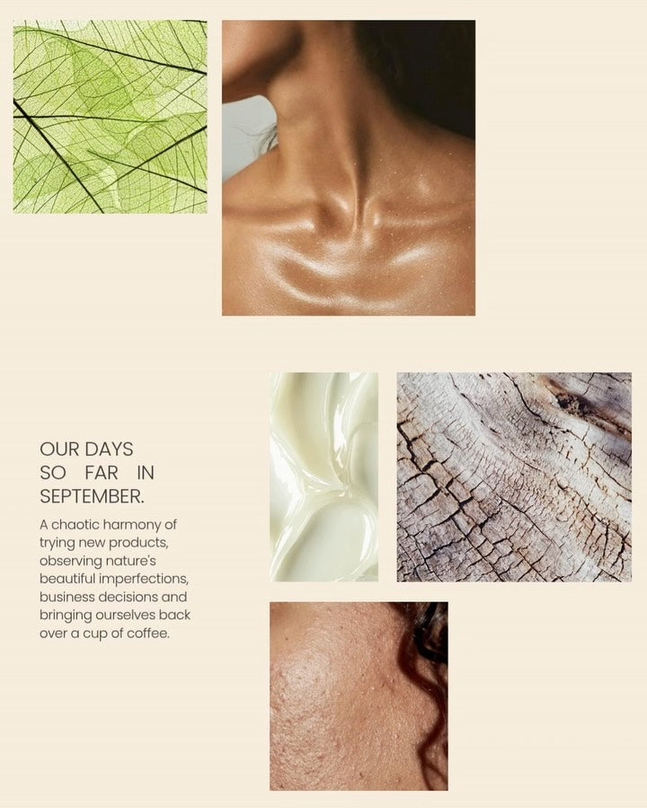 September often feels like transition season 🍂 The beginning of festivities, reflections on the year that’s been and a plan for how we want the year to end strongly 💪🏻💖 We’re also reflecting on what made us start our personal skincare journeys, this brand, and our beliefs about skincare 💚🤍 And